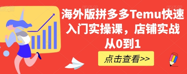 海外版拼多多Temu快速入门实操课，店铺实战从0到1-柚子资源网