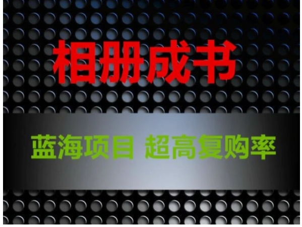 相册成书，蓝海项目，认真操作月入过万-柚子资源网