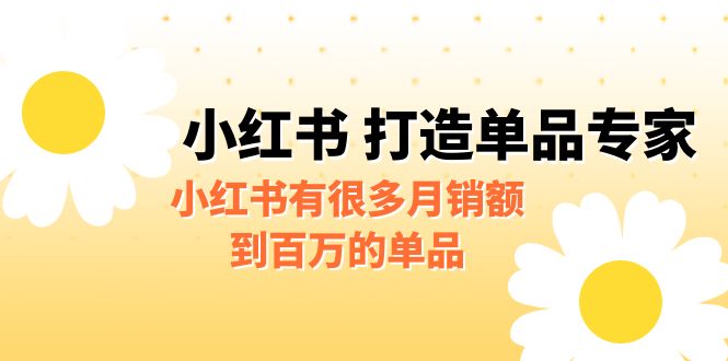 某公众号付费文章《小红书 打造单品专家》小红书有很多月销额到百万的单品-柚子资源网