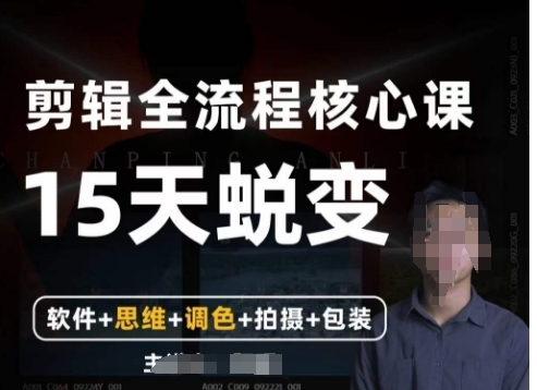 【全能剪辑高手训练营】剪辑+思维+调色+拍摄+包装-柚子资源网