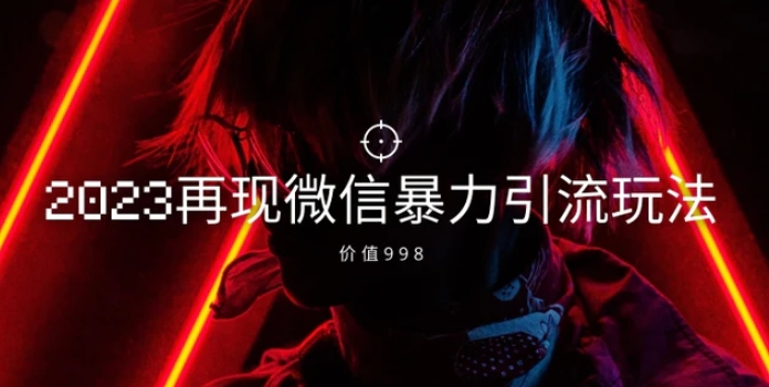 价值998元2023最新微信暴力引流玩法，日引流50-100+-柚子资源网