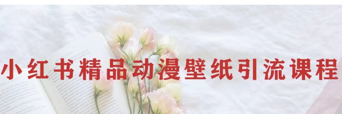 小红书精品动漫壁纸引流变现项目，一条龙变现玩法分享-柚子资源网