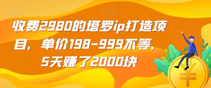 收费2980的塔罗ip打造项目，单价198-999不等，5天赚了2000块【揭秘】-柚子资源网