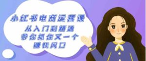 （9053期）2024小红书-电商运营课，从入门到精通，带你抓住又一个赚钱风口（50节课）-柚子资源网
