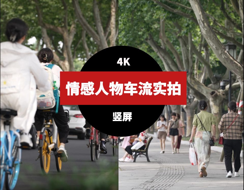 情感人物背影车流实拍系列视频素材-柚子资源网