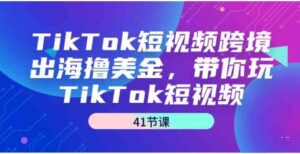 （9155期）TikTok短视频跨境出海撸美金，带你玩TikTok短视频（41节课）-柚子资源网