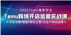 （9208期）2024Temu跨境开店运营实战课，开店注册/选品/核价上架/日出千单实战课-柚子资源网