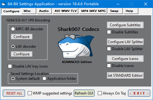 Shark007Codecs(多媒体编解码器套件)v20.0.8便携版-柚子资源网