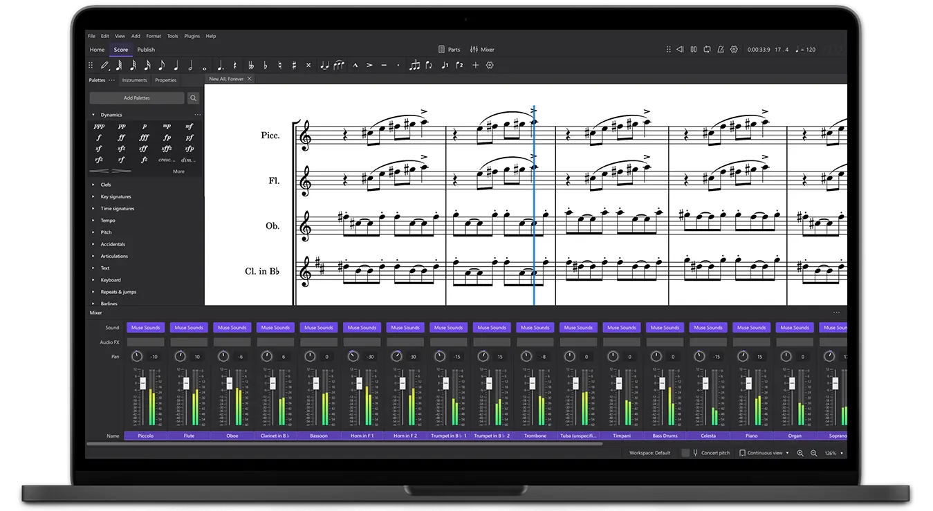 线谱打谱软件MuseScorev4.4.0中文多语免费版-柚子资源网