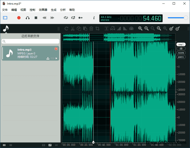 ocenaudio(录音和音频编辑软件)v3.14.11多语便携版-柚子资源网