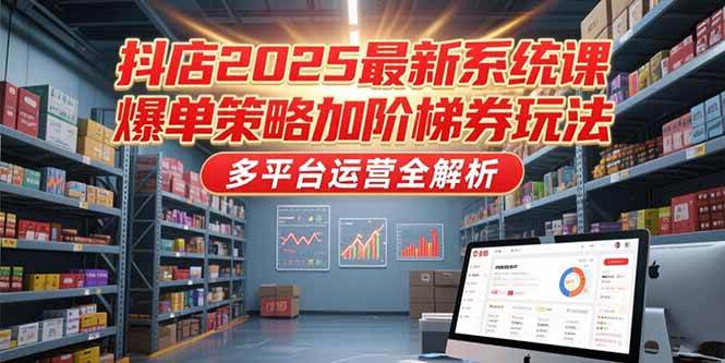 （15214期）抖店2025最新系统课，爆单策略加阶梯券玩法，多平台运营全解析-柚子资源网