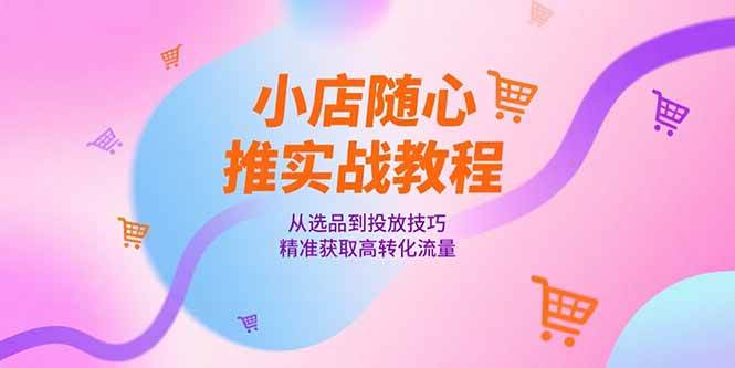 （15205期）小店随心推实战教程，从选品到投放技巧，精准获取高转化流量-柚子资源网