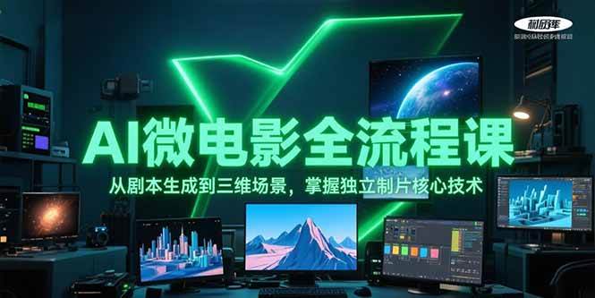 （15195期）AI微电影全流程课，从剧本生成到三维场景，掌握独立制片核心技术-柚子资源网