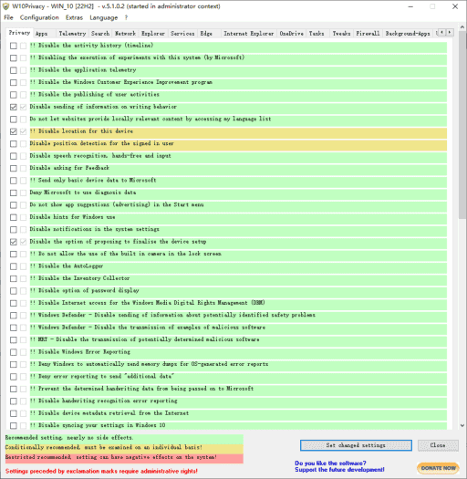 W10Privacy(系统隐私保护工具)v5.2.0.2便携版-柚子资源网