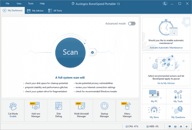 AuslogicsBoostSpeed(优化电脑性能)v14.0.1.1便携版-柚子资源网