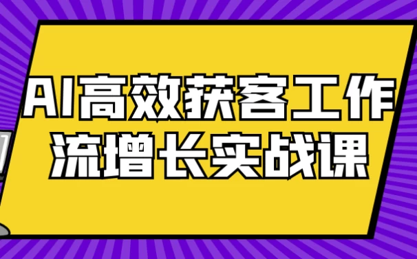 AI高效获客工作流增长实战课-柚子资源网
