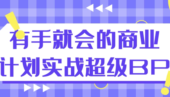 有手就会的商业计划实战超级BP-柚子资源网