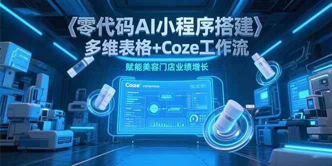 （15239期）零代码AI小程序搭建，多维表格+Coze工作流，赋能美容门店业绩增长-柚子资源网