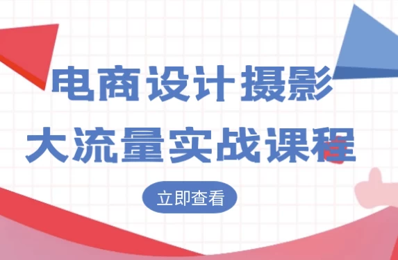 电商设计摄影大流量实战课程-柚子资源网