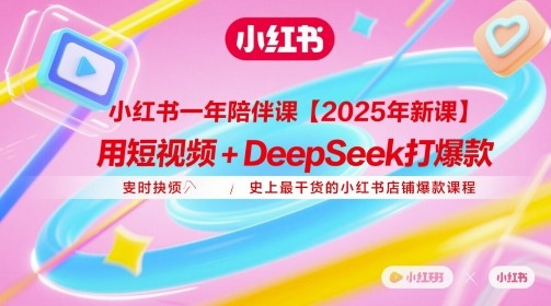 用短视频+DeepSeek打爆款，史上最干货的小红书店铺爆款课程-柚子资源网