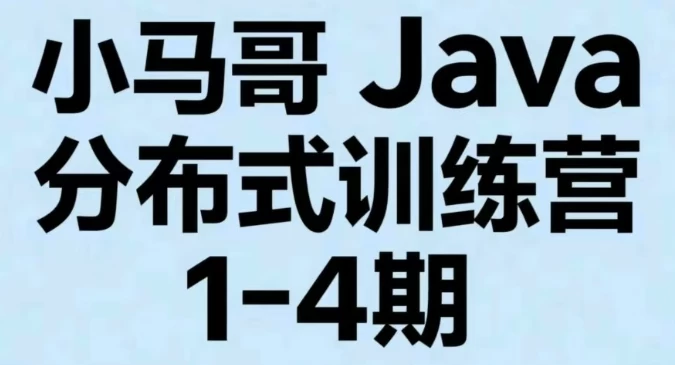 小马哥Java分布式训练营1-4期-柚子资源网