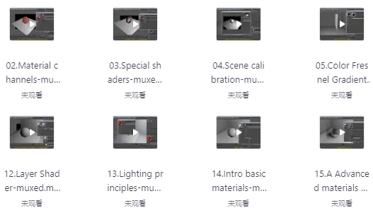 C4D材质宝典视频教程（英语中字）-柚子资源网