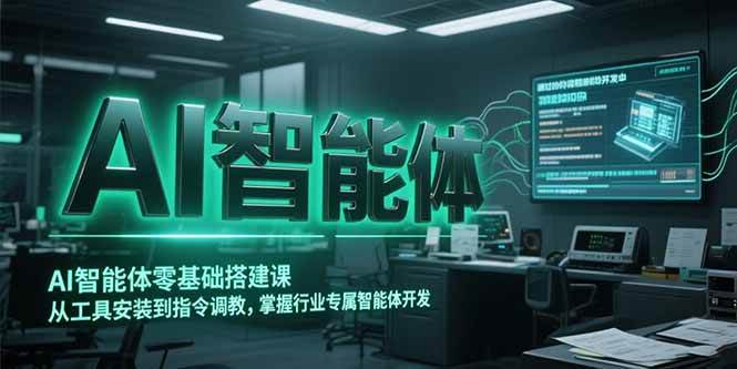 （15257期）AI智能体零基础搭建课，从工具安装到指令调教，掌握行业专属智能体开发…-柚子资源网