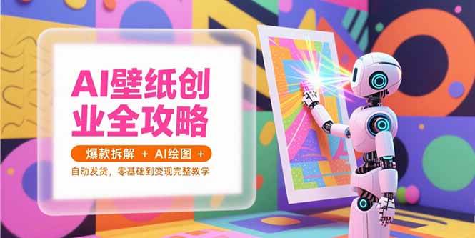 （15312期）AI壁纸创业全攻略，爆款拆解+AI绘图+自动发货，零基础到变现完整教学-柚子资源网