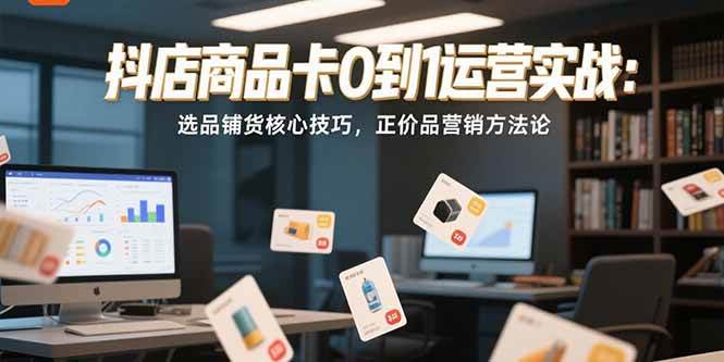 （15329期）抖店商品卡0到1运营实战：选品铺货核心技巧，正价品营销方法论-柚子资源网