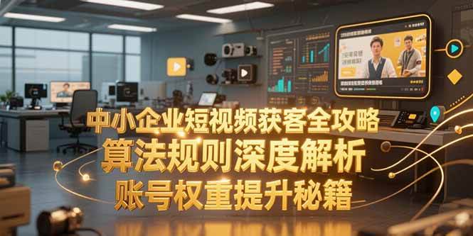 （15326期）中小企业短视频获客全攻略，算法规则深度解析，账号权重提升秘籍-柚子资源网
