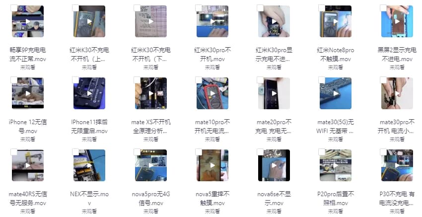 2024全新手机维修视频-柚子资源网