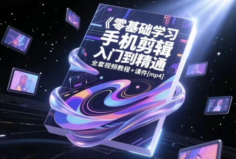 零基础学习手机剪辑入门到精通视频课-柚子资源网