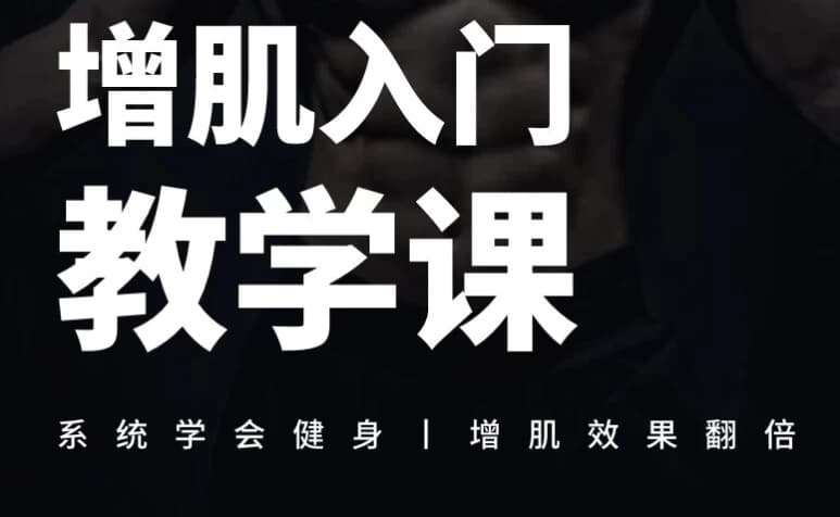 增肌入门教学课-柚子资源网