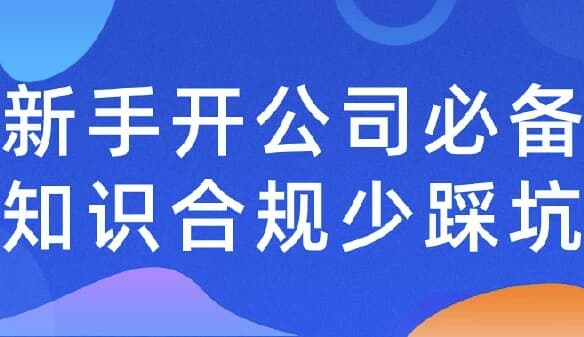 新手开公司必备知识合规少踩-柚子资源网