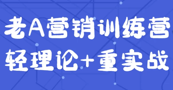 老A营销训练营轻理论+重实战-柚子资源网
