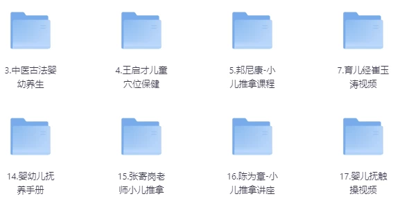 幼儿小儿推拿教程合集-柚子资源网