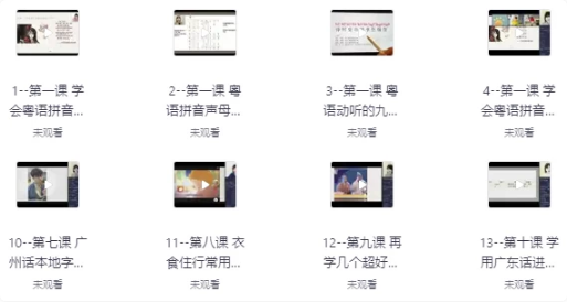 40天学会粤语从零基础到进阶开口说粤语！（广州话+香港话）-柚子资源网