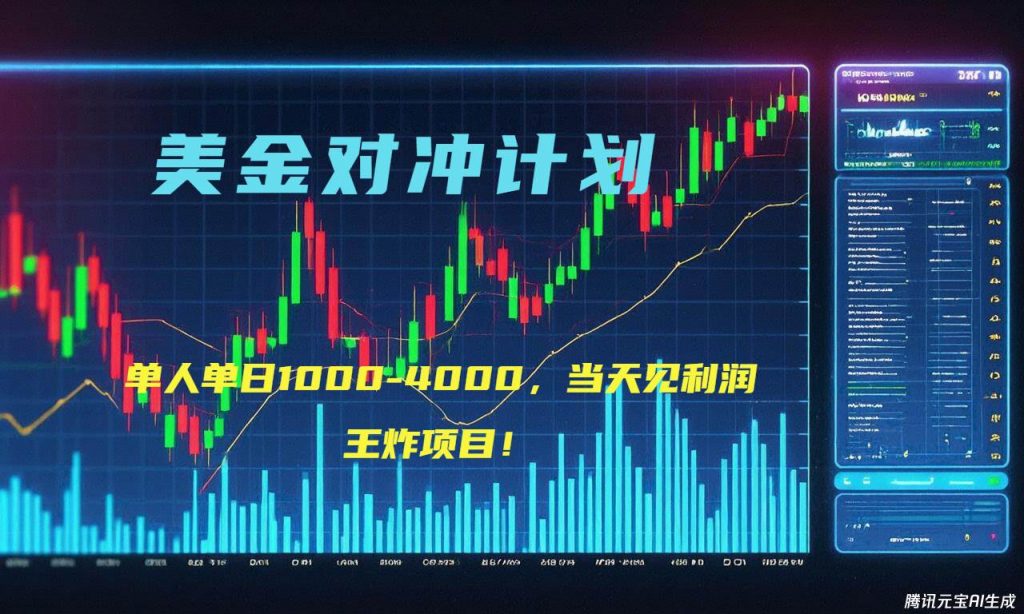 （15333期）2025年最暴力项目“美金先登计划”最新最强对冲战法，每日实际收益1K-4K-柚子资源网
