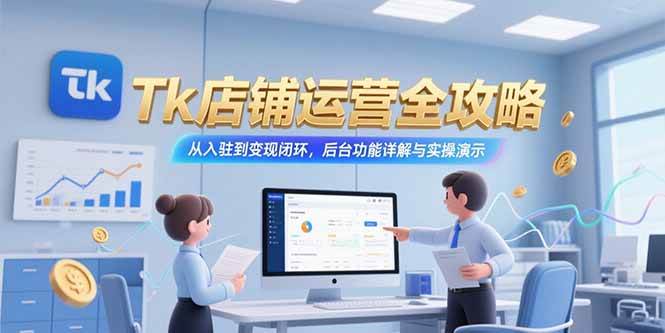 （15345期）Tk店铺运营全攻略，从入驻到变现闭环，后台功能详解与实操演示-柚子资源网