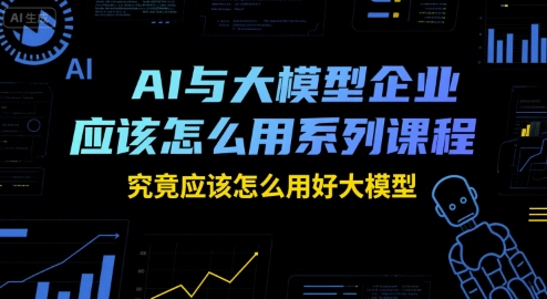 AI与大模型企业应该怎么用系列课程，究竟应该怎么用好大模型-柚子资源网