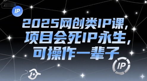 2025网创类IP课，项目会死IP永生，可操作一辈子-柚子资源网