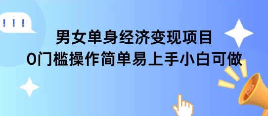 女单身经济项目变现周期长可复购率高日入1k+-柚子资源网
