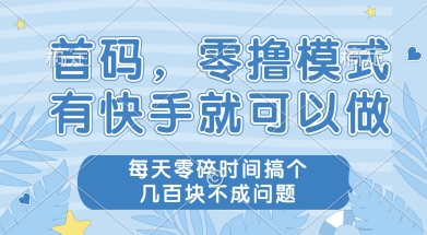 首码零撸项目，有快手就可以做，每天业务时间搞个几张不是问题【揭秘】-柚子资源网
