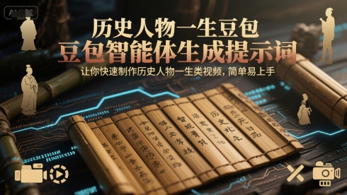 历史人物一生豆包智能体生成提示词，让你快速制作历史人物一生类视频，简单易上手-柚子资源网