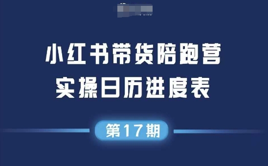 小红书第17期带货陪跑营，不囤货，无不直播，无不投流，通过选品+笔记内容+测品+笔记铺量+矩阵运营打爆款-柚子资源网
