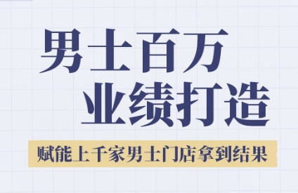 2025男士美业百万业绩打造，赋能上千家男士门店拿到结果-柚子资源网