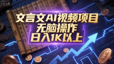 文言文AI视频项目，无脑操作，日入1K以上-柚子资源网
