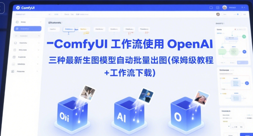 ComfyUI工作流使用OpenAI三种最新生图模型自动批量出图(保姆级教程+工作流下载)-柚子资源网