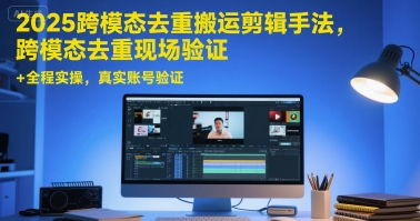 2025跨模态去重搬运剪辑手法，跨模态去重现场验证+全程实操，真实账号验证-柚子资源网