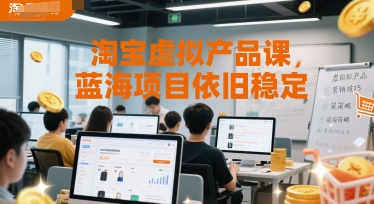 淘宝虚拟产品课，蓝海项目依旧稳定-柚子资源网
